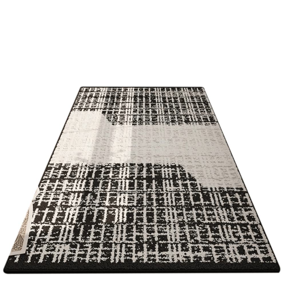 พรม MJHOMEDESIGNS BEDSIDE CARPET 76 ขนาด 80*180 ซม. ขาว-ดำ NO.6